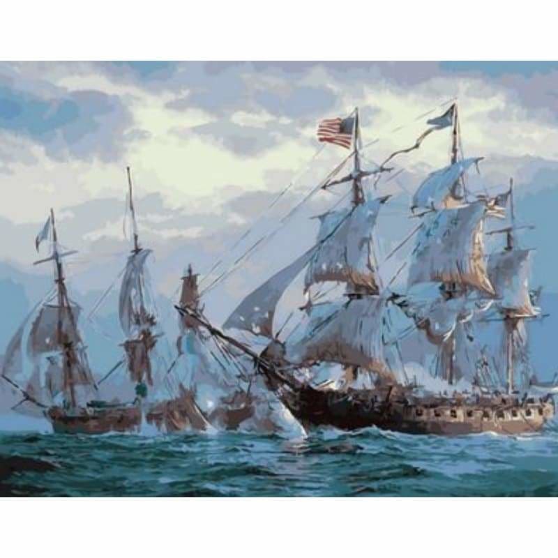Boat Diy Paint By Numbers Kits ZXQ1076 - NEEDLEWORK KITS