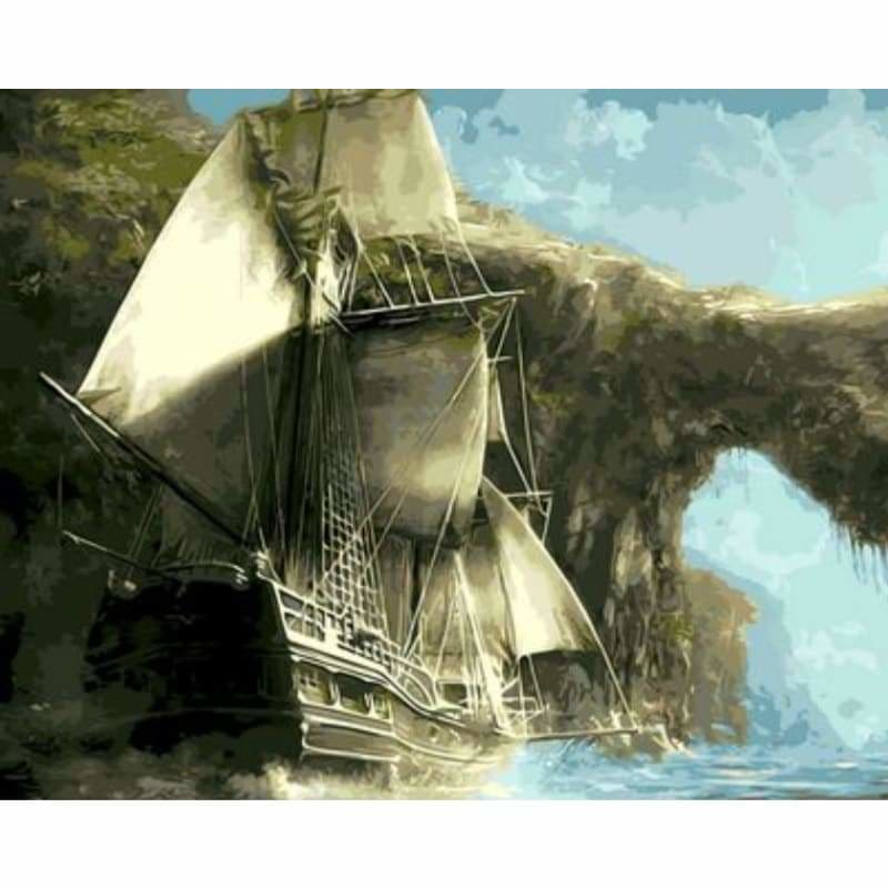 Boat Diy Paint By Numbers Kits ZXQ563-22 - NEEDLEWORK KITS