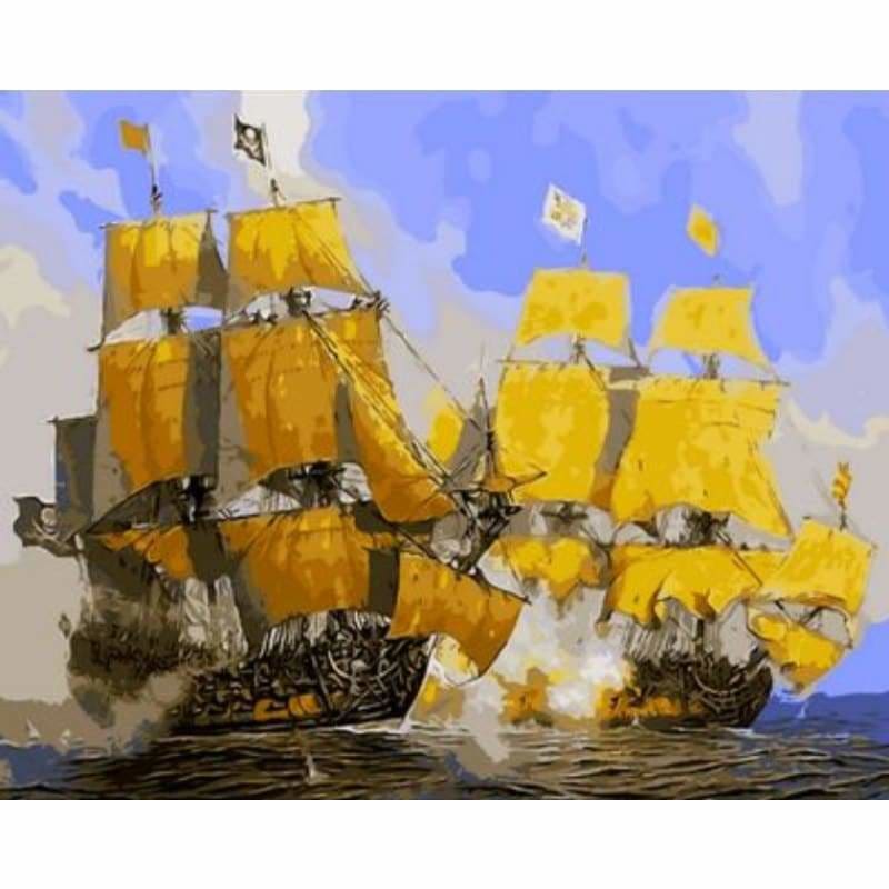 Boat Diy Paint By Numbers Kits ZXQ869 - NEEDLEWORK KITS