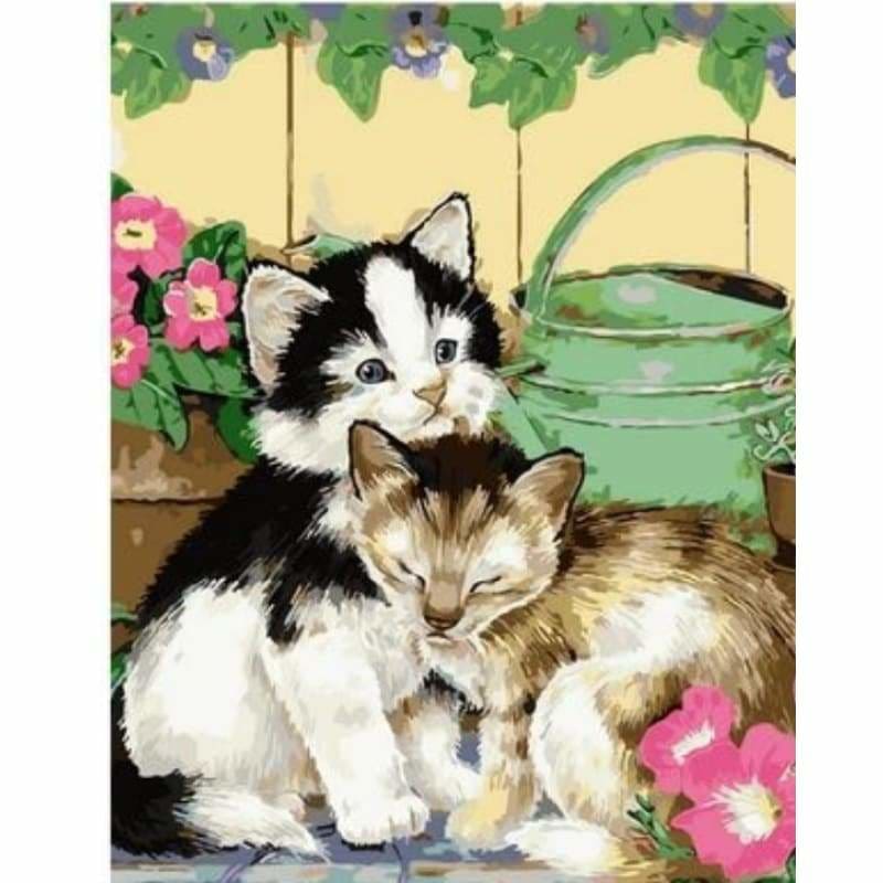 Cat Diy Paint By Numbers Kits ZXQ2532 - NEEDLEWORK KITS