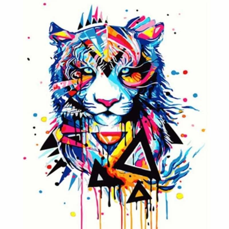 Colorful Tiger Diy Paint By Numbers Kits VM91207 - NEEDLEWORK KITS