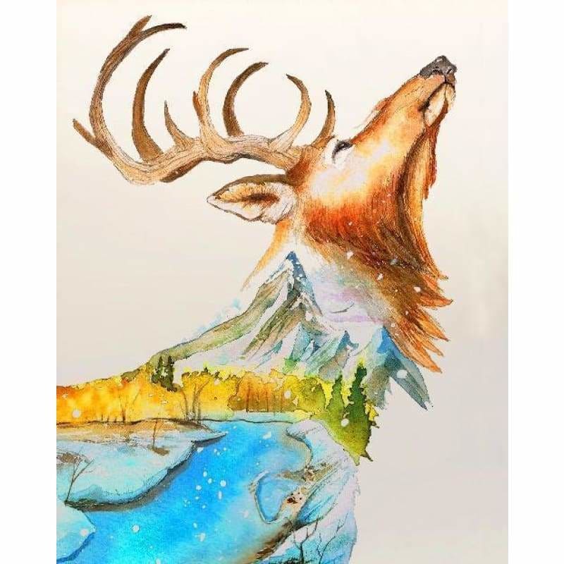 Deer Diy Paint By Numbers Kits YM-4050-253 - NEEDLEWORK KITS