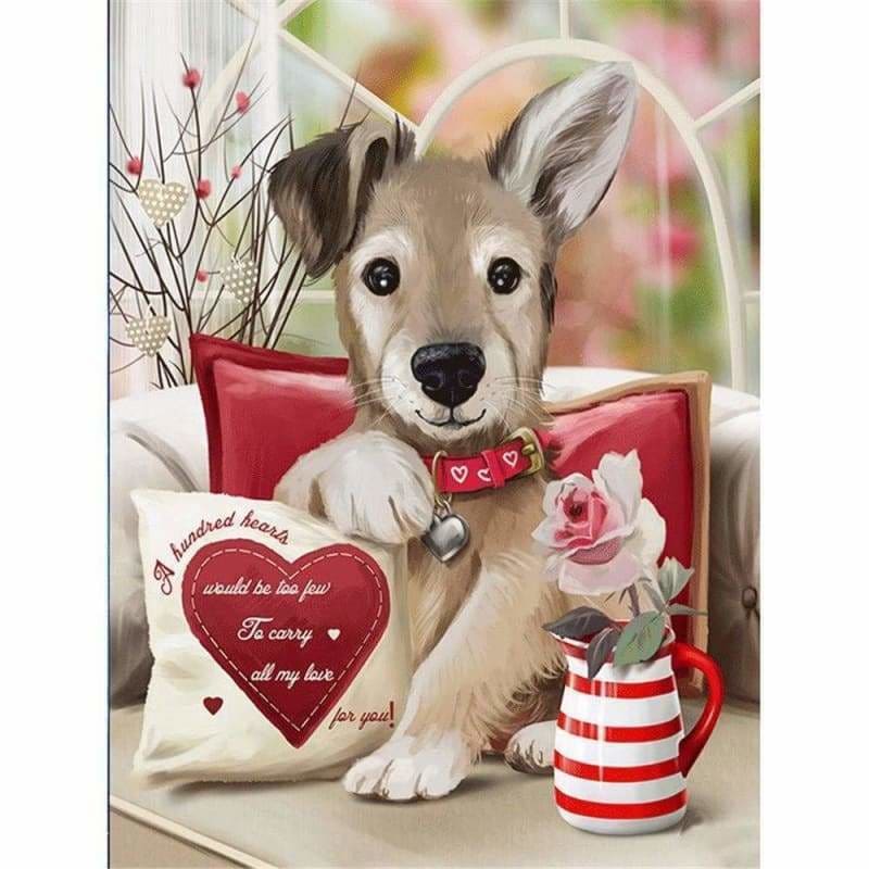 Dog Diy Paint By Numbers Kits PBN54139 - NEEDLEWORK KITS