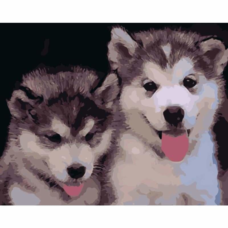 Dog Diy Paint By Numbers Kits WM-325 - NEEDLEWORK KITS