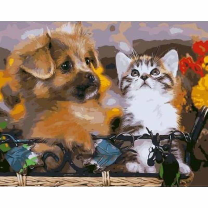 Dog Diy Paint By Numbers Kits ZXQ659 - NEEDLEWORK KITS