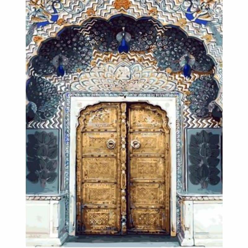 Door Diy Paint By Numbers Kits ZXQ447-19 VM80070 - NEEDLEWORK KITS