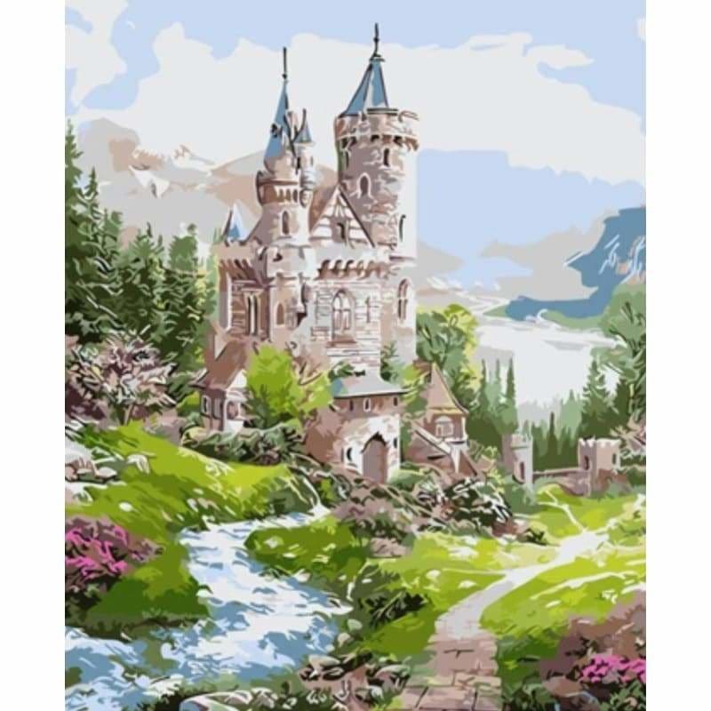 Landscape Castle Diy Paint By Numbers Kits ZXQ3323 - NEEDLEWORK KITS