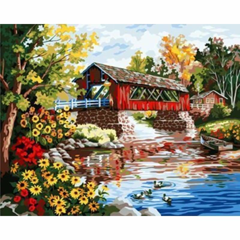 Landscape Cottage Diy Paint By Numbers Kits ZXB415-25 - NEEDLEWORK KITS