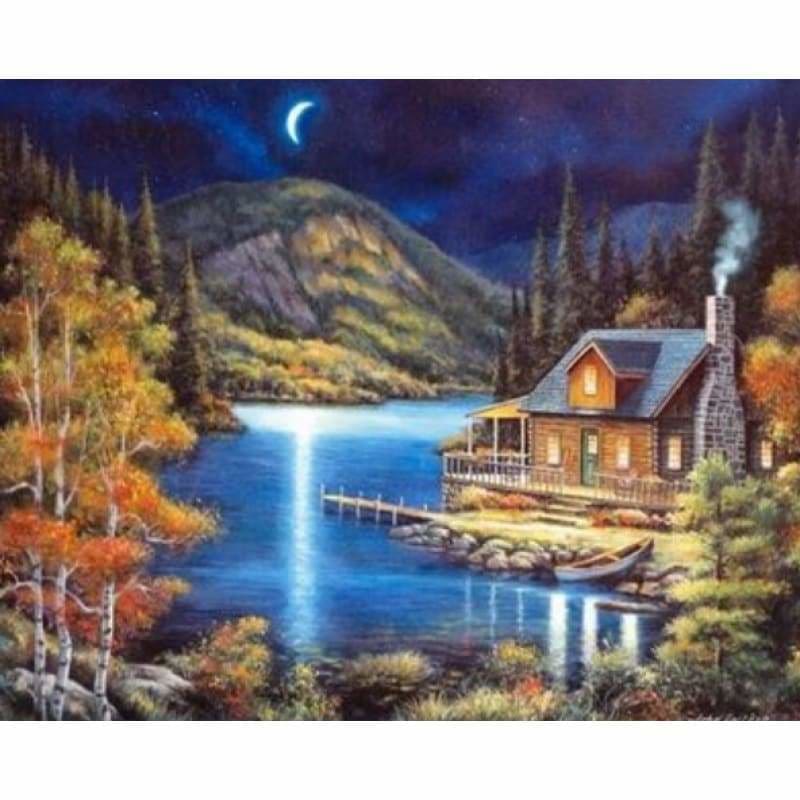 Landscape Cottage Diy Paint By Numbers Kits ZXQ2370-19 - NEEDLEWORK KITS