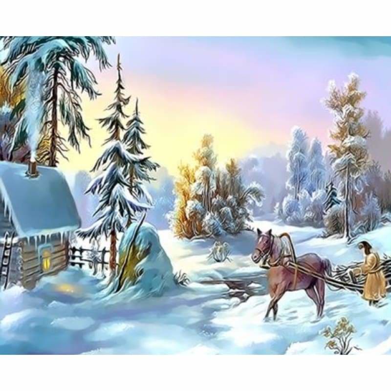 Landscape Cottage Diy Paint By Numbers Kits ZXQ3140 - NEEDLEWORK KITS