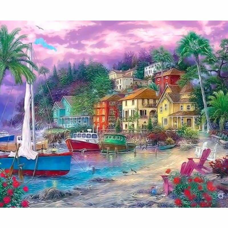 Landscape Cottage Diy Paint By Numbers Kits ZXQ3276 - NEEDLEWORK KITS