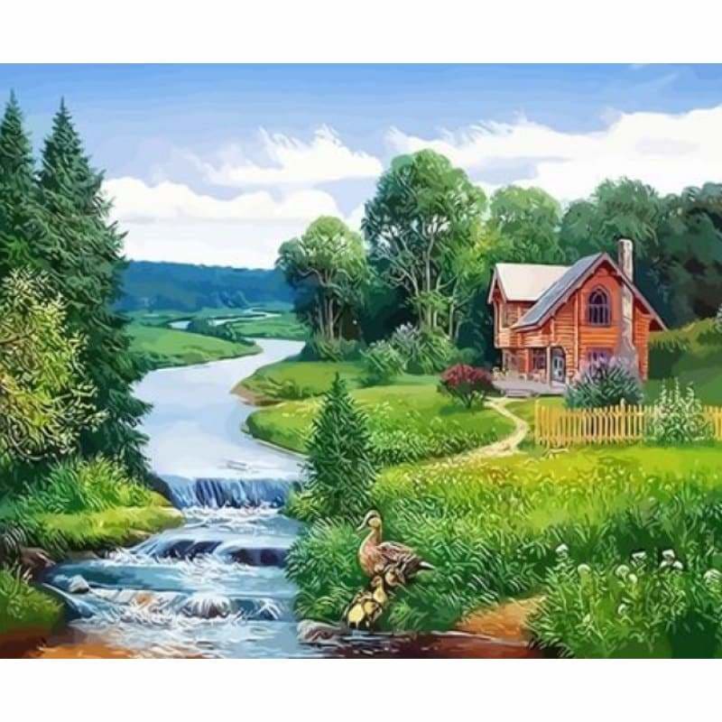 Landscape Diy Paint By Numbers Kits ZXQ2800 - NEEDLEWORK KITS