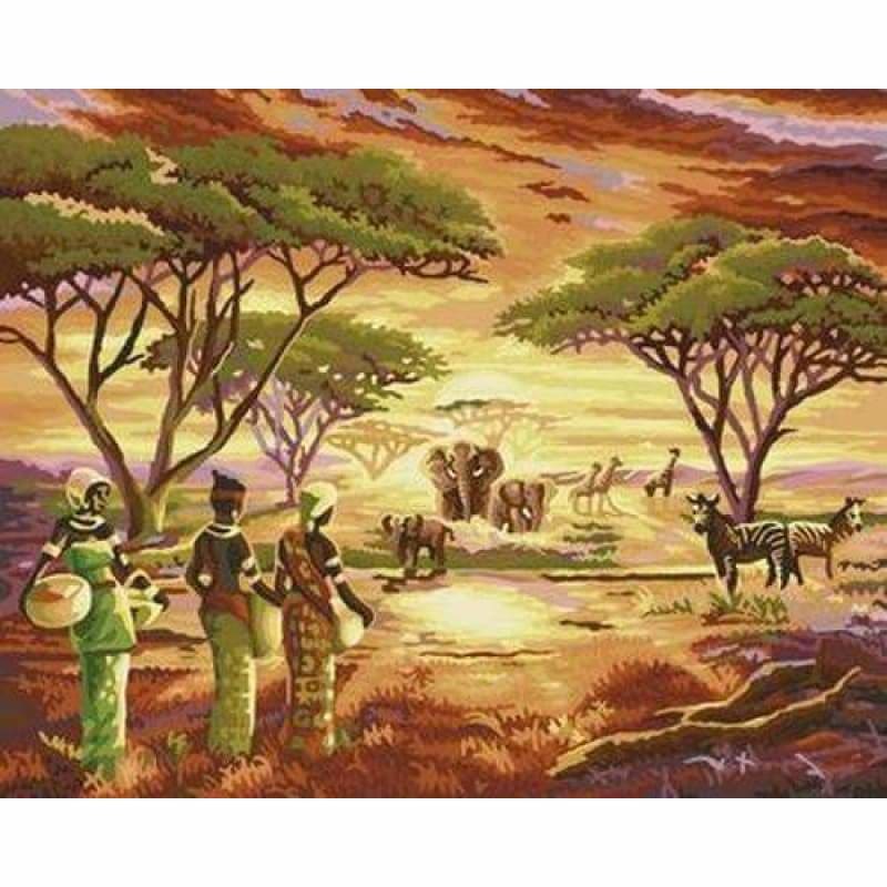 Landscape Diy Paint By Numbers Kits ZXQ3694 - NEEDLEWORK KITS