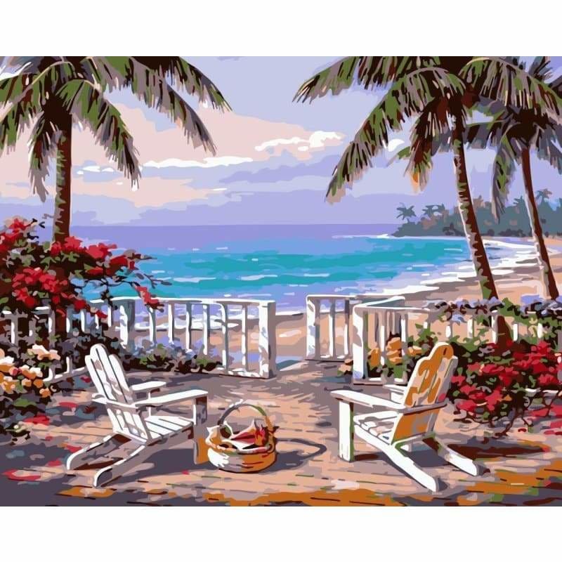Landscape Garden Diy Paint By Numbers Kits WM-662 ZXB737 - NEEDLEWORK KITS