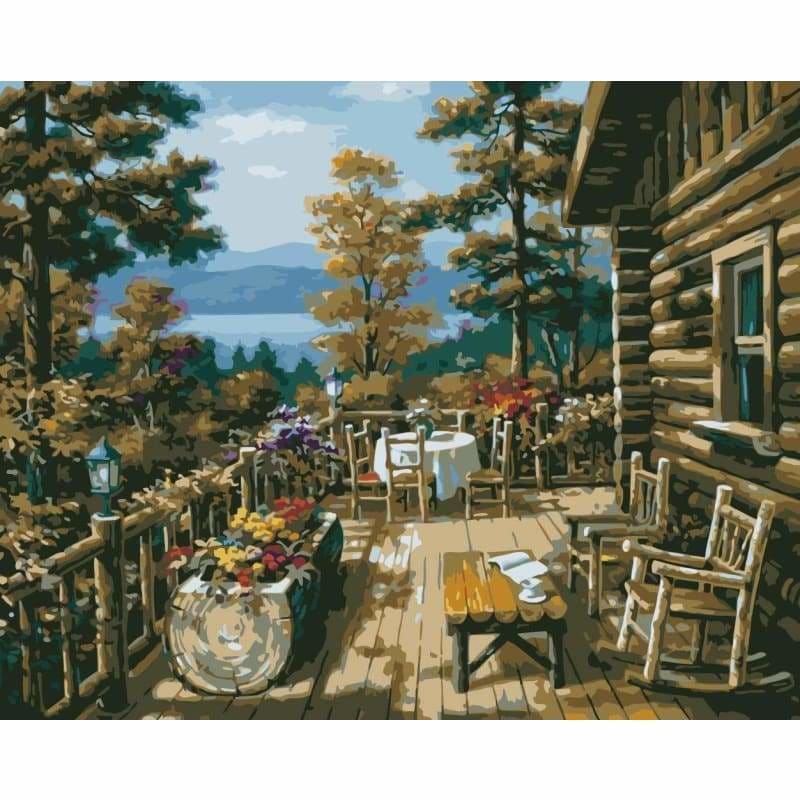 Landscape Garden Diy Paint By Numbers Kits WM-920 ZXQ865 - NEEDLEWORK KITS