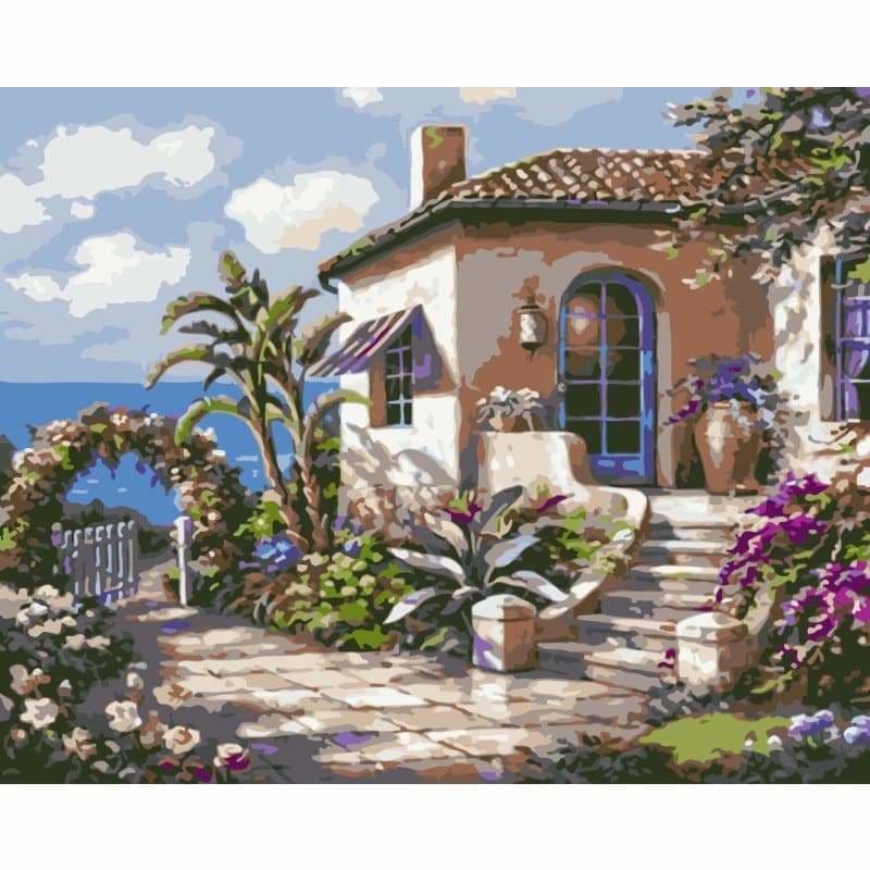 Landscape Garden Diy Paint By Numbers Kits WM-986 - NEEDLEWORK KITS