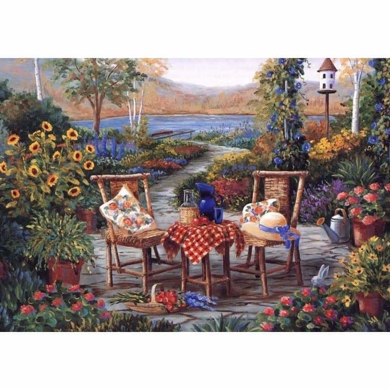 Landscape Garden Paint By Numbers Kits VM92182 - NEEDLEWORK KITS