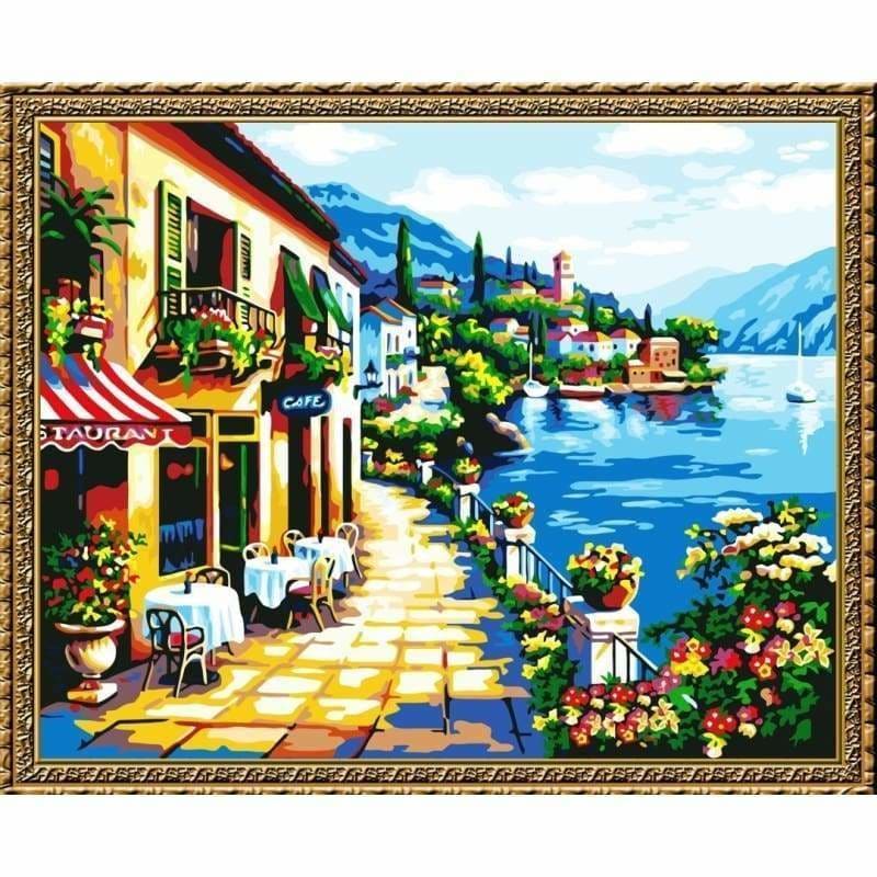 Landscape Town Diy Paint By Numbers Kits YM-4050-058 - NEEDLEWORK KITS
