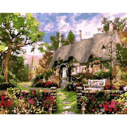 Landscape Village Diy Paint By Numbers Kits WM-169 - NEEDLEWORK KITS