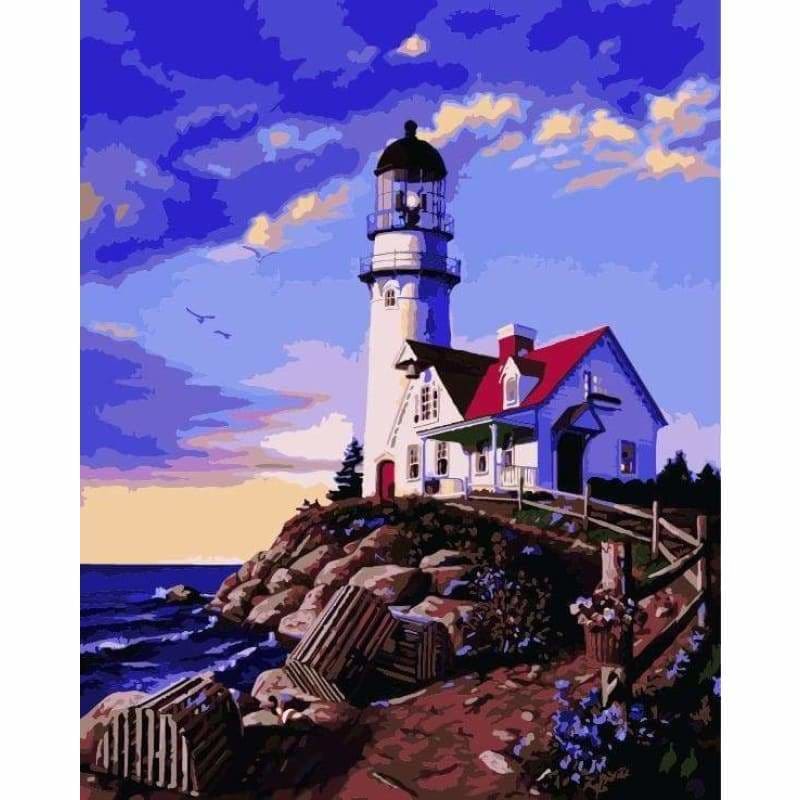Lighthouse Diy Paint By Numbers Kits ZXE523-23 - NEEDLEWORK KITS