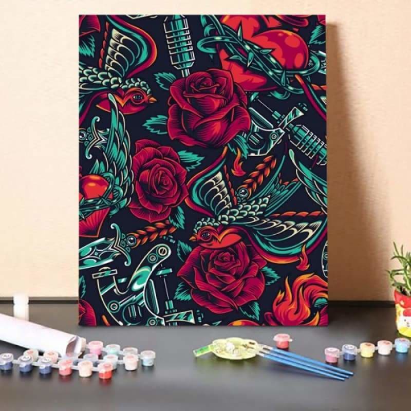 Paint by Numbers Kit-Bright Rose