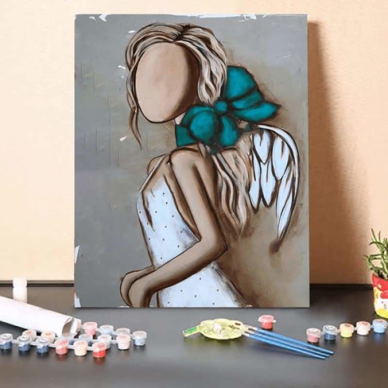 Paint by Numbers Kit-Green bow
