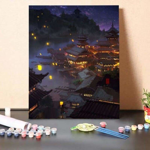 Paint by Numbers KitOriental night view