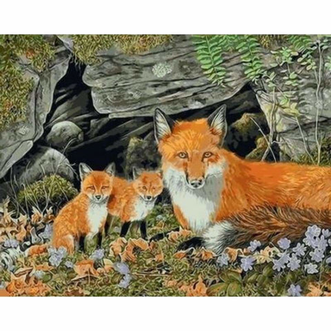 Animal Fox Diy Paint By Numbers Kits ZXQ2289 - NEEDLEWORK KITS