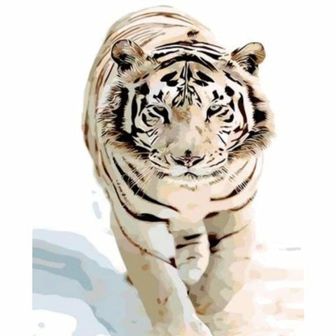 Animal Tiger Diy Paint By Numbers Kits ZXQ005 - NEEDLEWORK KITS