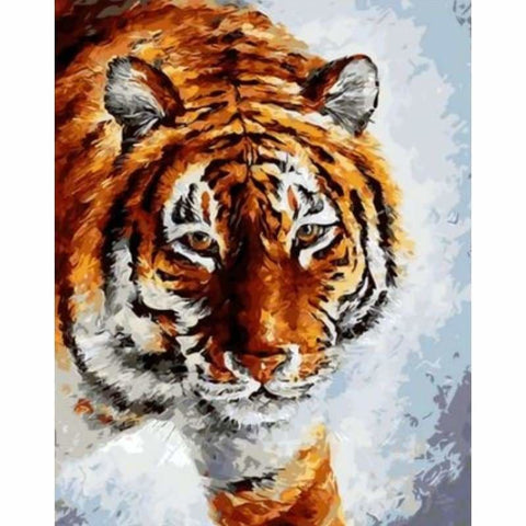 Animal Tiger Diy Paint By Numbers Kits ZXQ1467 - NEEDLEWORK KITS