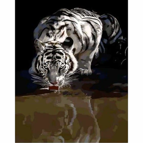 Animal Tiger Diy Paint By Numbers Kits ZXQ1624 - NEEDLEWORK KITS