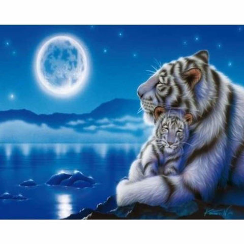 Animal Tiger Diy Paint By Numbers Kits ZXQ2184 - NEEDLEWORK KITS