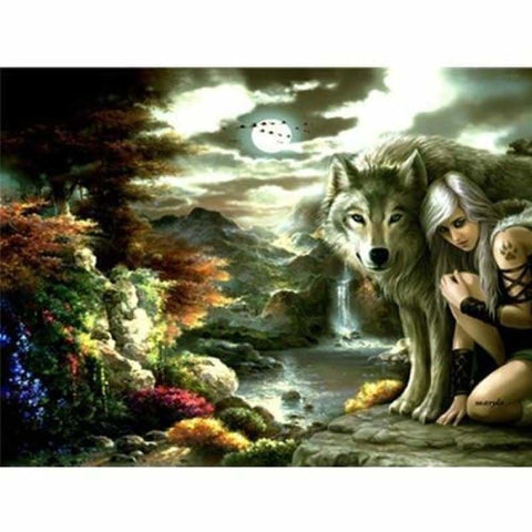 Animal Wolf Diy Paint By Numbers Kits PBN91757 - NEEDLEWORK KITS