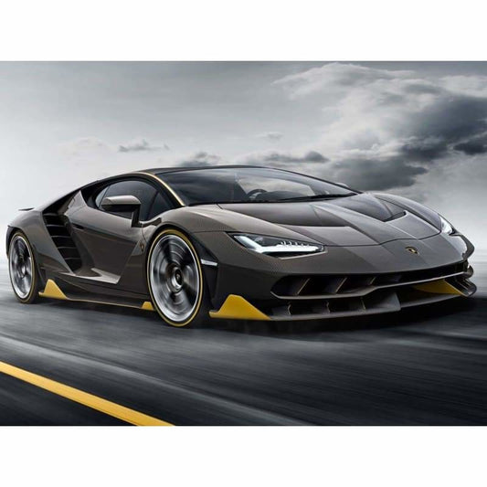 Black Car Diy Paint By Numbers Kits VM90190 - NEEDLEWORK KITS