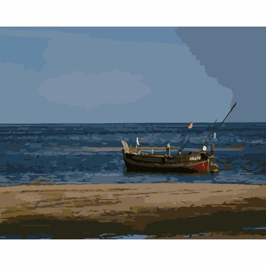 Boat Diy Paint By Numbers Kits WM-919 - NEEDLEWORK KITS