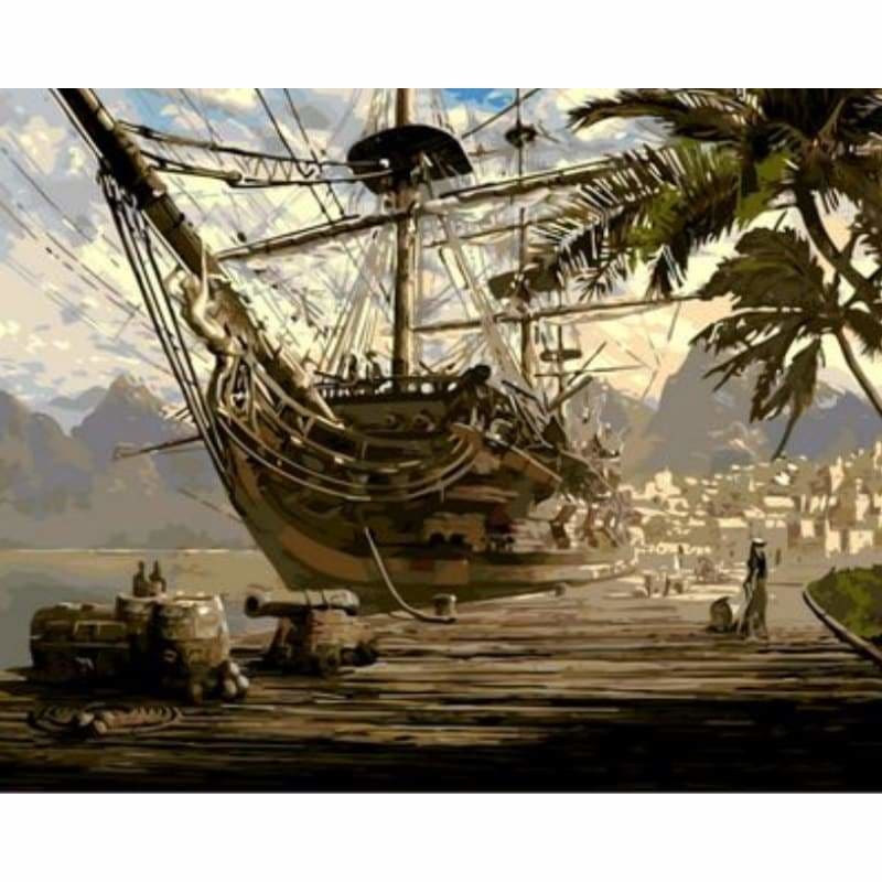 Boat Diy Paint By Numbers Kits ZXQ547 - NEEDLEWORK KITS