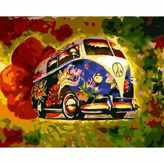 Bus Diy Paint By Numbers Kits WM-1155 - NEEDLEWORK KITS