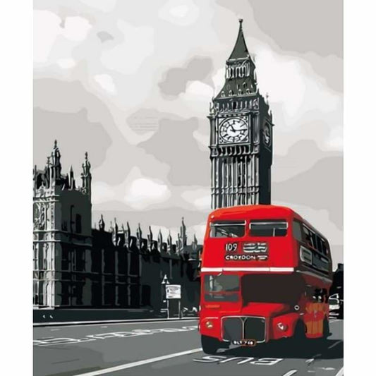 Bus Diy Paint By Numbers Kits ZXZ-125 - NEEDLEWORK KITS