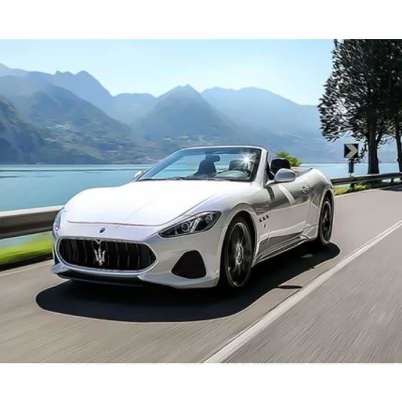 Car Diy Paint By Numbers Kits ZXQ3571 - NEEDLEWORK KITS