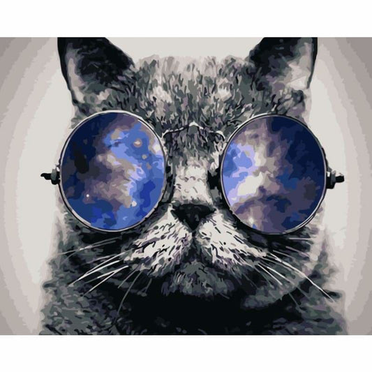 Cat Diy Paint By Numbers Kits WM-736 - NEEDLEWORK KITS