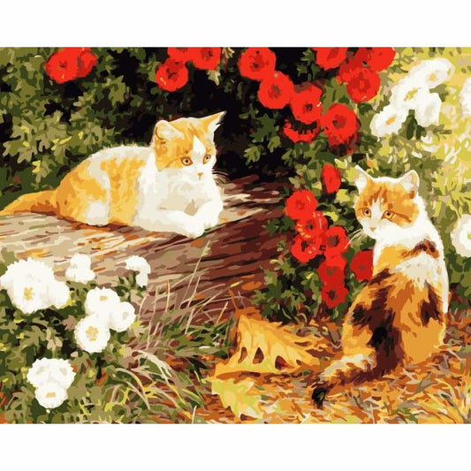 Cat Diy Paint By Numbers Kits WM-861 - NEEDLEWORK KITS
