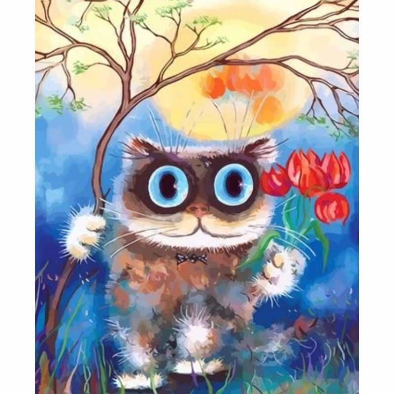 Cat Diy Paint By Numbers Kits ZXQ2814 - NEEDLEWORK KITS