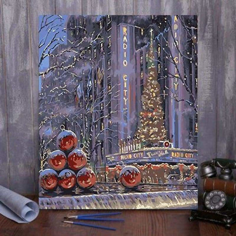 Christmas Night in New York Paint By Numbers Kit