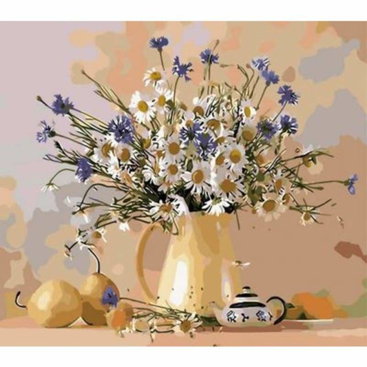 Chrysanthemum Diy Paint By Numbers Kits ZXQ041 - NEEDLEWORK KITS