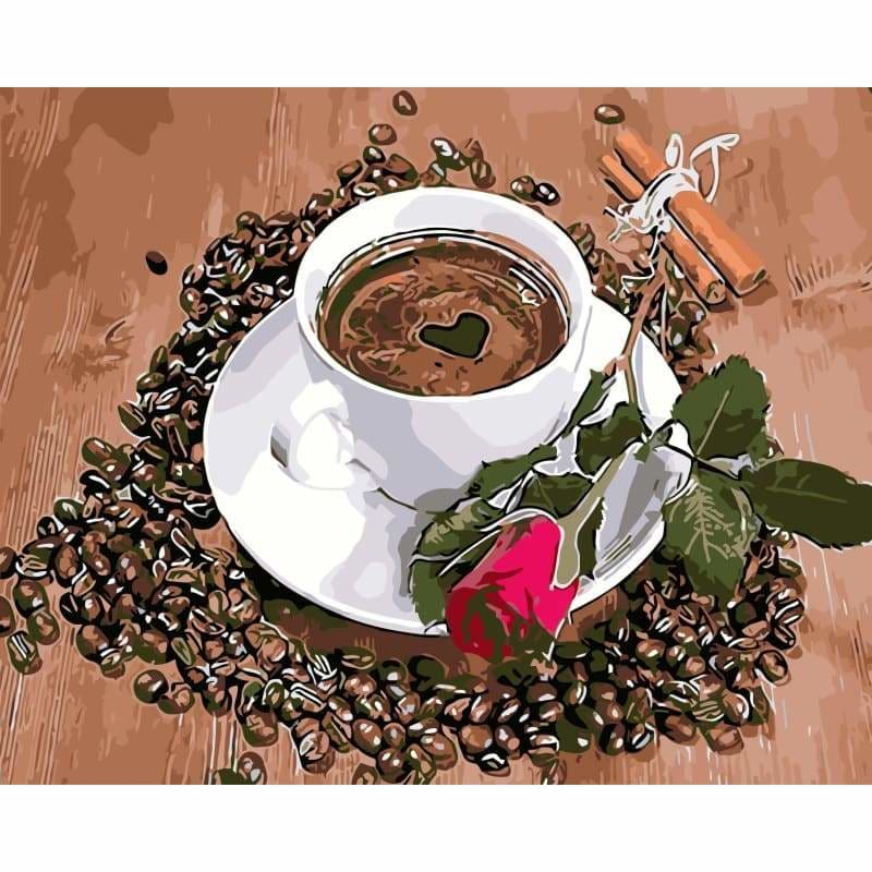 Coffee Paint By Numbers Kits WM-129 - NEEDLEWORK KITS