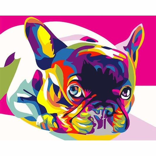 Colorful Dog Diy Paint By Numbers Kits VM91189 - NEEDLEWORK KITS