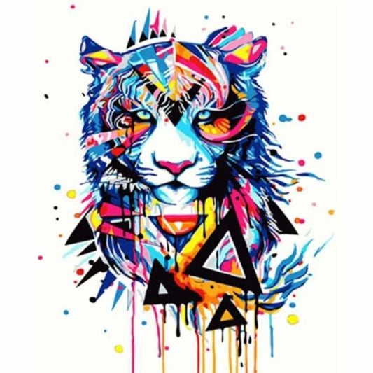 Colorful Tiger Diy Paint By Numbers Kits VM91207 - NEEDLEWORK KITS