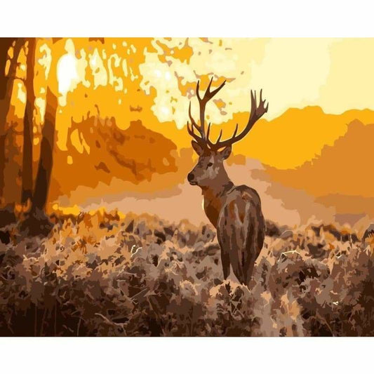 Deer Diy Paint By Numbers Kits WM-1687 - NEEDLEWORK KITS