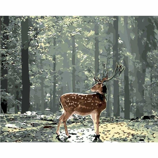 Deer Diy Paint By Numbers Kits WM-975 - NEEDLEWORK KITS