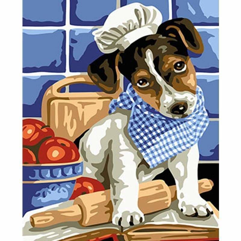 Dog Diy Paint By Numbers Kits PBN70271 - NEEDLEWORK KITS